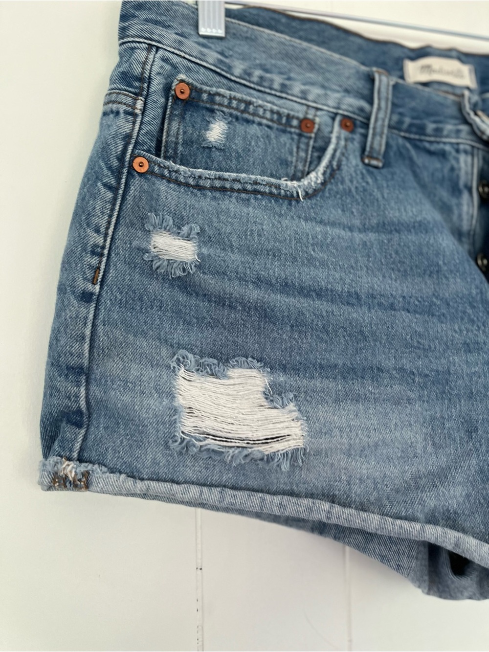 Madewell‎ Relaxed Denim Shorts Blue Medium Wash Size 30 Jean Casual Classic Boho - Picture 10 of 15